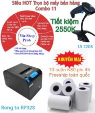 Combo 11 – Trọn bộ phần mềm quản lý VinshopPro6 + máy bán hàng 6.700K Tiết kiệm 2.550K